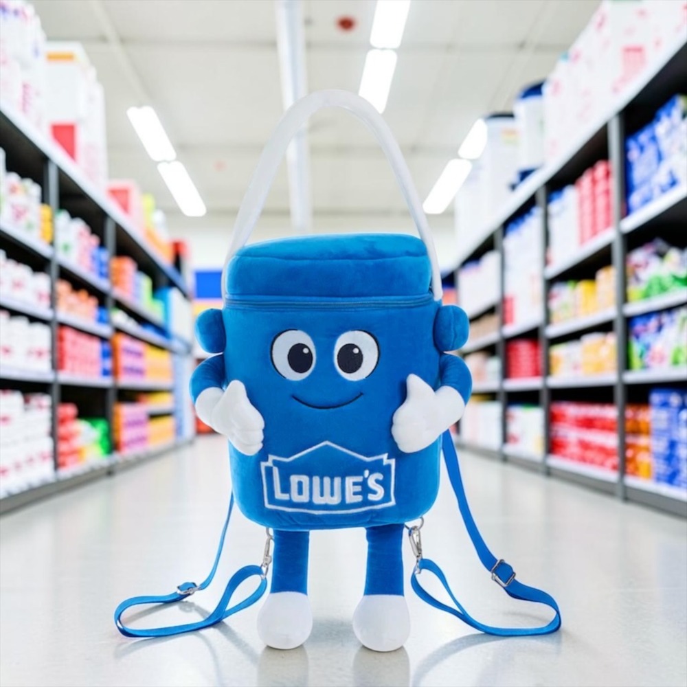 Lowe's Blue Bucket Mini Plush Backpack LIMITED